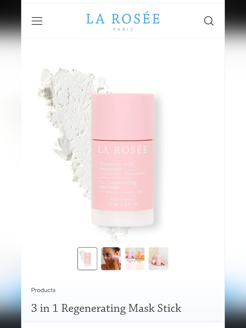 LA ROSÉE Regenerating 3-in-1 Stick Mask for Sensitive Skin